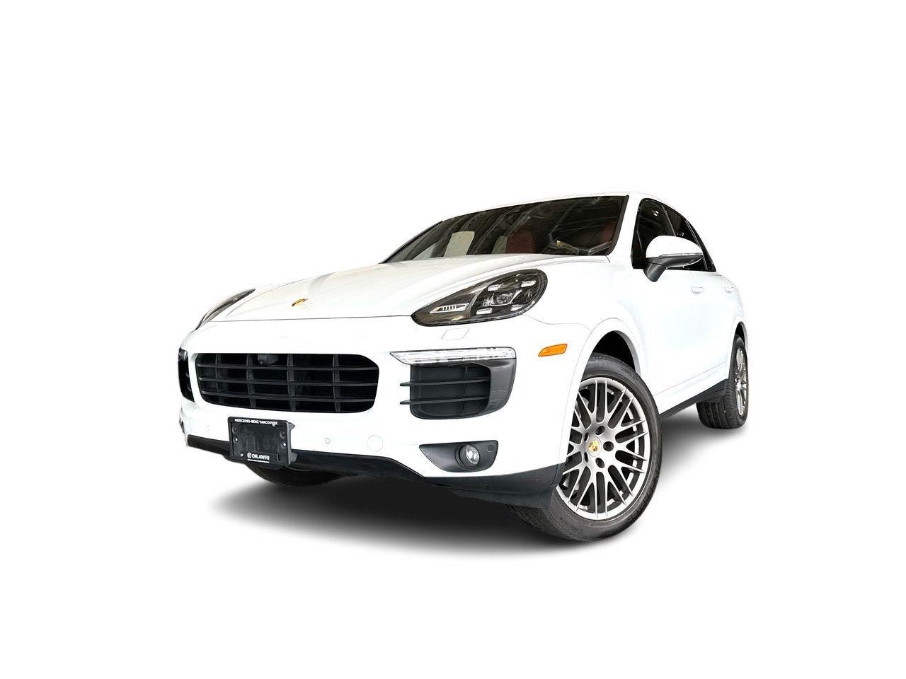 Black/Garnet Red w/Leather Seat Trim w/Two-Tone Leather Interior, 14-Way Power Seats, Comfort Lighting Package (PP6), Electric Slide & Tilt Glass Sunroof, Electric Sunblinds for Rear Side Windows, Front Seat Ventilation, Heated Rear Seats, Lane Change Assist (LCA), LED Headlights, Memory Package, Porsche Entry & Drive, Premium Package Plus, Reversing Camera w/Front & Rear ParkAssist, Roof Rails in Black, Smoker Package.   2018 Porsche Cayenne Platinum Edition Carrara White Metallic 8-Speed Automatic with Tiptronic 3.6L V6 AWD   CARFAX Canada One Owner CARFAX Canada Low Kilometer  Awards:   * JD Power Automotive Performance, Execution and Layout (APEAL) Study   * 2018 KBB.com Brand Image Awards   * 2018 KBB.com 10 Most Awarded Brands   * 2018 KBB.com 10 Most Fun SUVs   Discover Your Next Vehicle at Mercedes-Benz Vancouver &ndash; Where Quality Meets Confidence.  With over 50 years of serving the Vancouver community, Mercedes-Benz Vancouver is your trusted source for premium used vehicles. Were proud to be named one of AutoTraders Best Price Dealers of 2024, a reflection of our commitment to fairness, transparency, and outstanding value.  No Surprises, Just Great Pricing We use live market data to ensure every car is priced to sell, with no additional fees or gimmicks. What you see is what you pay &mdash; just add taxes. Our advertised price includes all fees up front.  Every Vehicle Reconditioned to Perfection Each vehicle undergoes a thorough inspection and reconditioning by our certified technicians, so you can drive away with total peace of mind. Free CarFax reports and maintenance history are provided when available.  Tailored Financing & Leasing Options Our in-house finance team will help you find the perfect plan, whether youre buying or leasing. Well make your dream car a reality with competitive rates and flexible options.  Visit Us Today Were located just minutes from downtown Vancouver at 550 Terminal Avenue. Enjoy complimentary valet parking and a stress-free showroom experience.  Ready to drive something exceptional? Contact us now or book your test drive online. Your next car is just a call or click away!