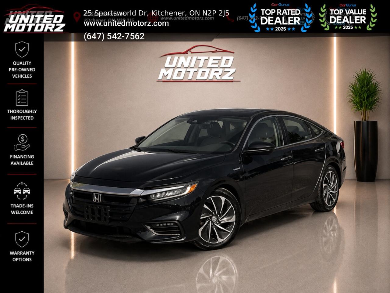 2019 Honda Insight Touring CVT HYBRID FWD 1.5L~CERTIFIED~ Photo0