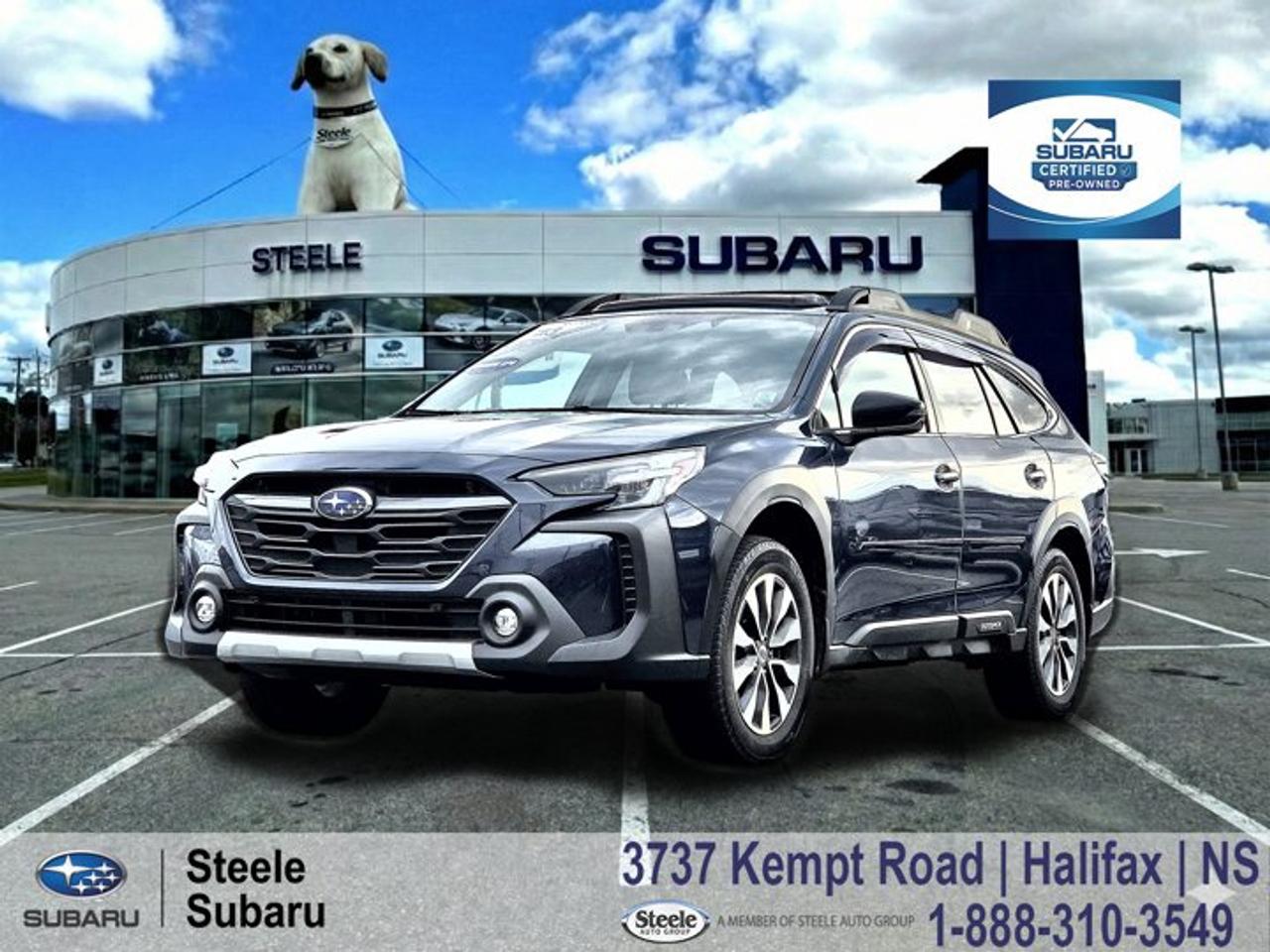 2023 Subaru Outback Limited XT | Turbocharged BOXER Engine | Symmetrical AWD | Leather Seating | Heated Steering WheelSubaru Certified Pre-Owned (CPO) | Rates as low as 3.99%* | CPO Warranty IncludedWhether youre enjoying a sunny drive along the South Shore or loading up for a weekend in Cape Breton, the Outback Limited XT is designed to make every trip more comfortable. This one-owner trade-in was recently downsized to a Crosstrek e-BOXER, a great example of the loyalty and confidence Subaru owners have in the brand.The Outback Limited XT combines premium comfort with confident year-round capability. Powered by a turbocharged 2.4-litre SUBARU BOXER engine paired with a Lineartronic CVT, it delivers strong, effortless performance whether youre commuting through Halifax or covering long distances across Atlantic Canada. Subaru Symmetrical Full-Time AWD provides exceptional traction and stability in changing Maritime conditions, while the refined interior, generous cargo capacity, and advanced technology make it a versatile choice for families, commuters, and adventure seekers alike. As a well-maintained one-owner vehicle, this Outback offers an ideal blend of luxury, practicality, and Subaru dependability.Performance & Safety 2.4L turbocharged SUBARU BOXER 4-cylinder engine Lineartronic CVT automatic transmission Subaru Symmetrical Full-Time AWD X-Mode EyeSight Driver Assist Technology Adaptive Cruise Control Pre-Collision Braking System Lane Departure Warning Lane Keep Assist Blind-Spot Detection Rear Cross-Traffic Alert Reverse Automatic Braking Vehicle Dynamics Control Rear Vision CameraComfort & Tech Heated front and rear seats Heated steering wheel Leather upholstery 11.6-inch Subaru Multimedia touchscreen Apple CarPlay & Android Auto Keyless access with push-button start Remote engine start capability Dual-zone automatic climate control Power drivers seat with memory function Power front passenger seat Power sunroof Power liftgateContact Steele Subaru in Halifax to schedule a test drive and experience everything the Outback Limited XT has to offer. Its an excellent choice for drivers looking to enjoy the remainder of the Nova Scotia summer in comfort while benefiting from the capability and confidence Subaru is known for.SUBARU CERTIFIED PRE-OWNEDThis vehicle is Subaru Certified Pre-Owned, having successfully passed a comprehensive 160-Point Inspection completed by Subaru factory-trained technicians to ensure quality and peace of mind. Any needed repair or maintenance is performed before the vehicle is certified, so it meets Subarus standards for safety, security, and performance. Every Subaru CPO vehicle includes a CARFAX® Vehicle History Report for full transparency. Your Subaru CPO also includes a Certified Limited Warranty with coverage based on age and mileage (minimum 3-month/5,000-km), with upgrade options available through Subaru Protection Plan. For added confidence, Subaru 360 C.A.R.E. 24-hour roadside assistance backed by CAA is included across Canada and the U.S., and youll receive a one-time 10-day / 1,000-km exchange privilege with the selling dealer. Buy with confidence knowing this vehicle has been thoroughly checked and prepared to Subarus standards. Trade-ins are always welcome, and were here to help make your next vehicle purchase smooth and worry-free.Ask us about flexible financing or extended warranty options.*Limited time purchase financing offer provided through Subaru Financial Services by TCCI for qualifying Subaru Certified Pre-Owned Vehicles on approved credit. Rates are subject to change without notice. See your participating Subaru dealer for complete details, terms and conditions.