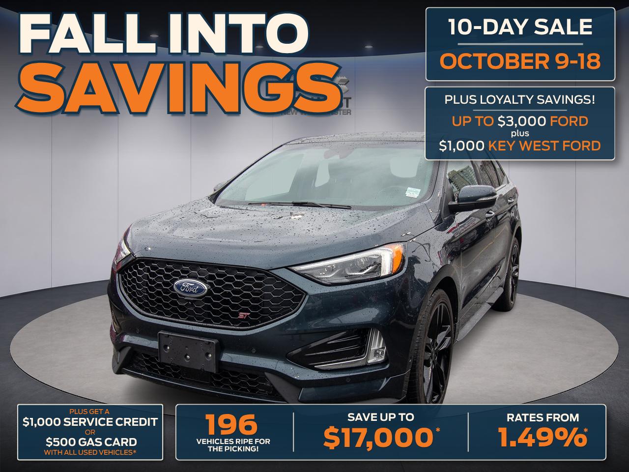 Blue 2022 Ford Edge SUV / Crossover All-Wheel Drive Automatic