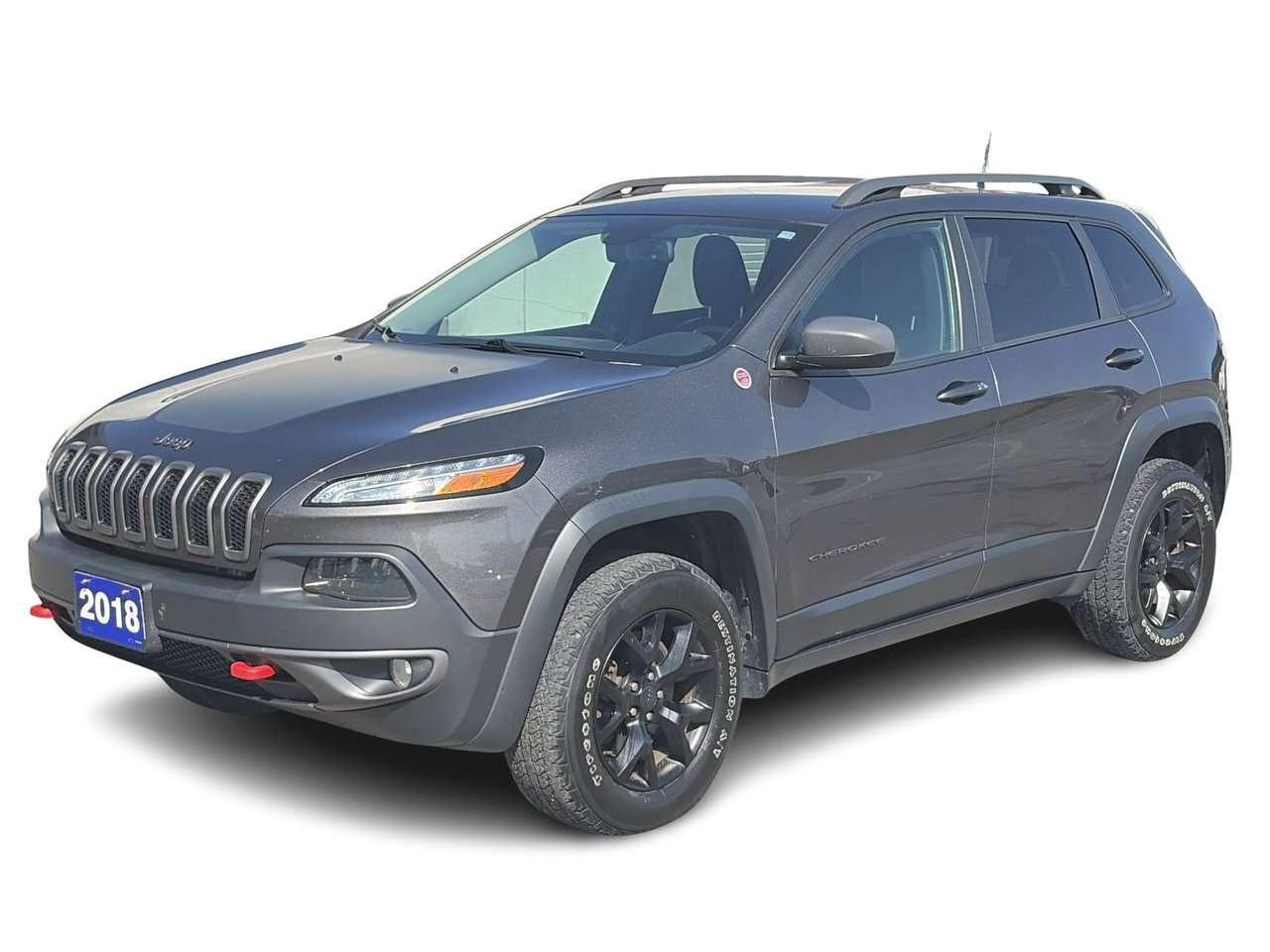 2018 Jeep Cherokee 4x4 Trailhawk PANORAMIC SUNROOF   HEATED LEATHER Photo
