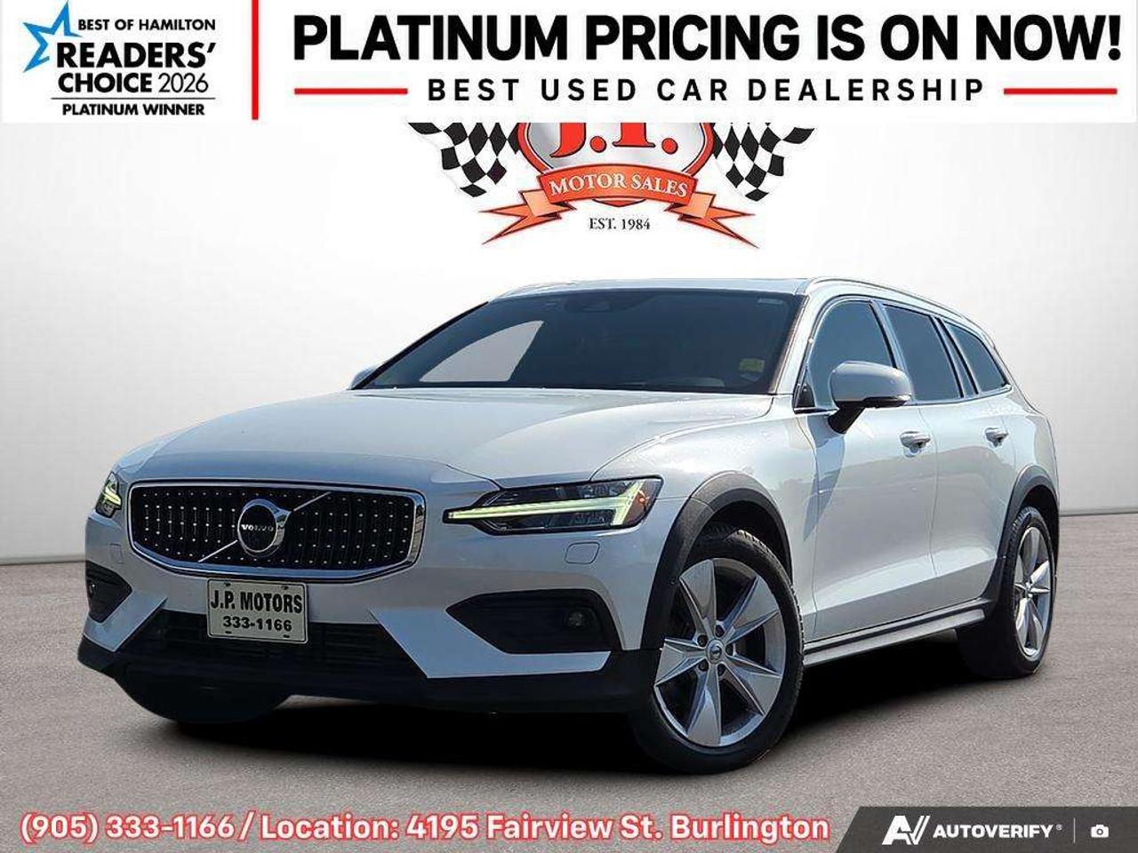 2020 Volvo V60 Cross Country T5 Apple CarPlay & Android Auto • Power Sunroof • Built-In Wi-Fi Hotspot • Heated Front Seats • Power Driver Seat • Lane Photo