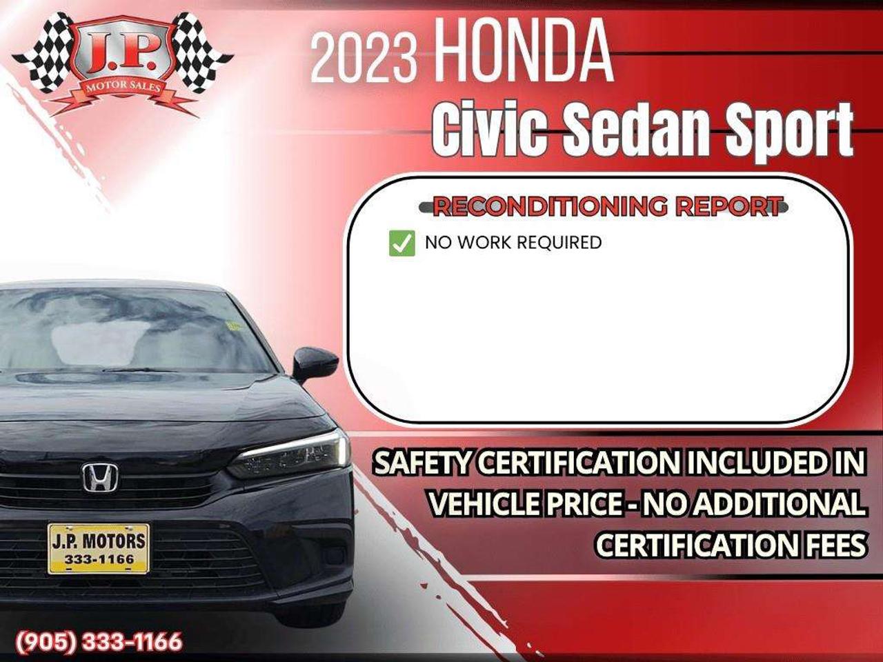 2023 Honda Civic Sport Apple CarPlay & Android Auto • Power Sunroof • Remote Start System • Heated Front Seats • Lane Assist • Backup Came Photo