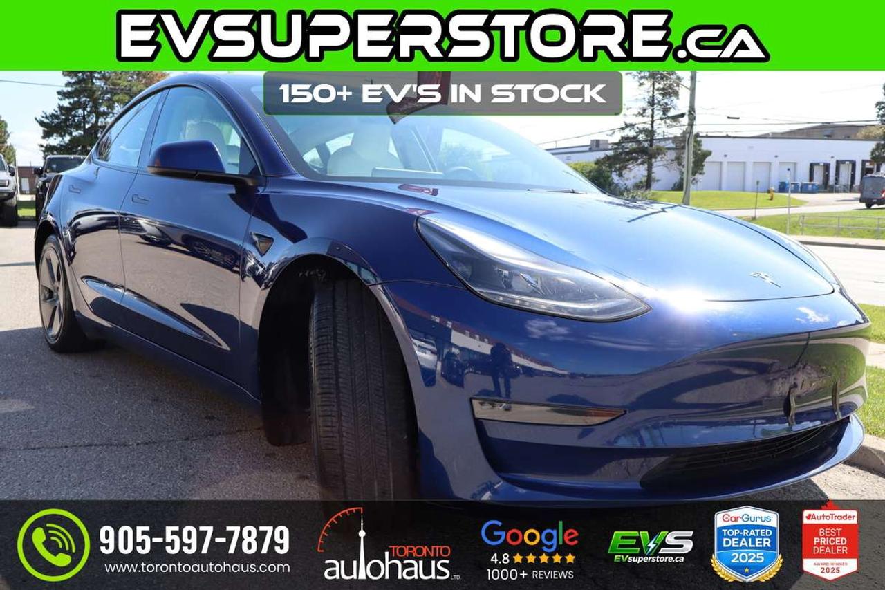 2023 Tesla Model 3 WHITE INT I OVER 150 EV'S I EVSUPERSTORE.CA Photo