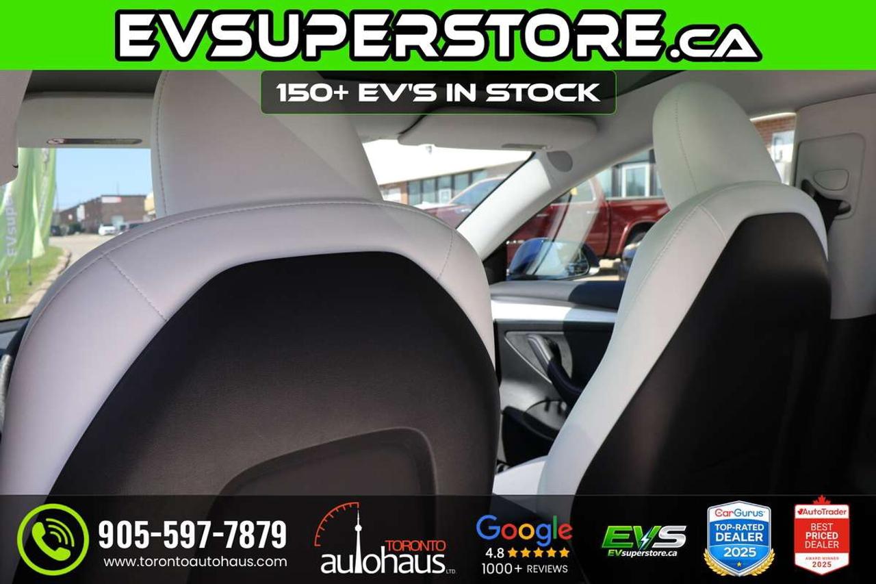 2023 Tesla Model 3 WHITE INT I OVER 150 EV'S I EVSUPERSTORE.CA Photo