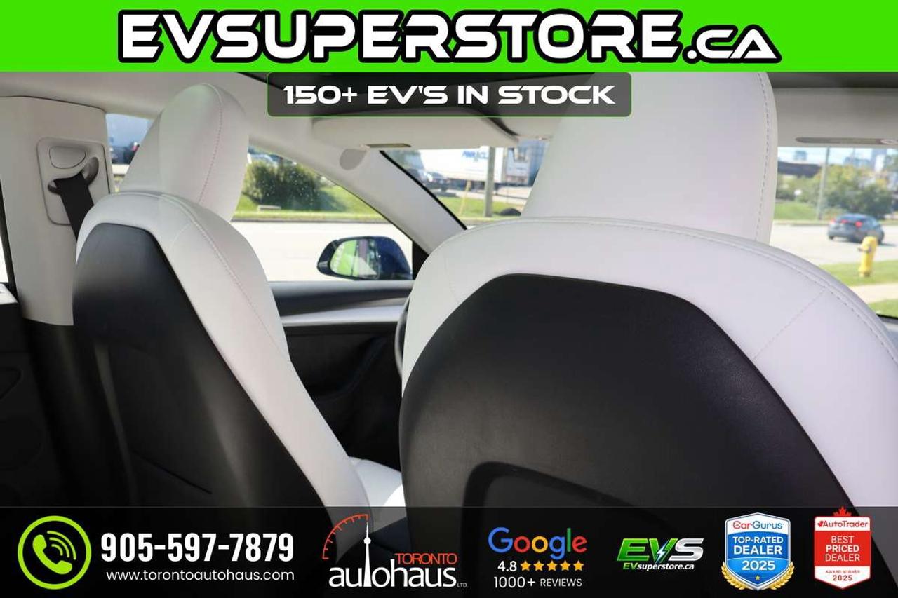 2023 Tesla Model 3 WHITE INT I OVER 150 EV'S I EVSUPERSTORE.CA Photo