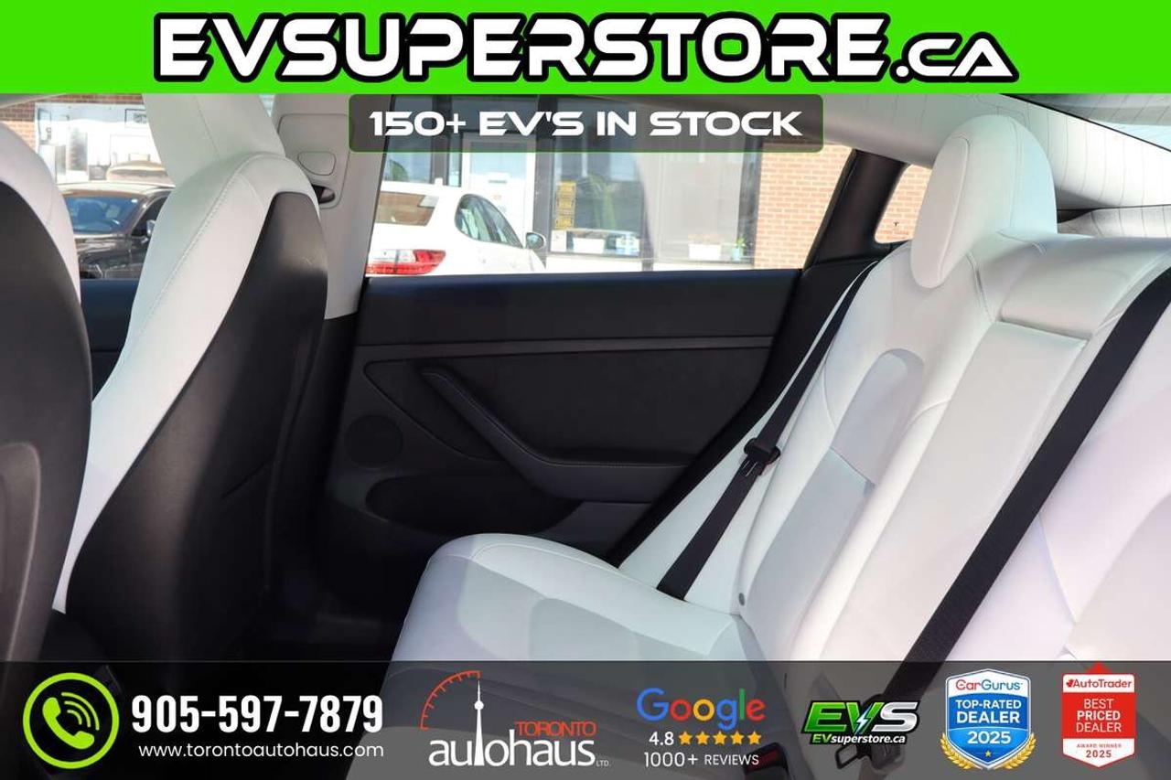 2023 Tesla Model 3 WHITE INT I OVER 150 EV'S I EVSUPERSTORE.CA Photo