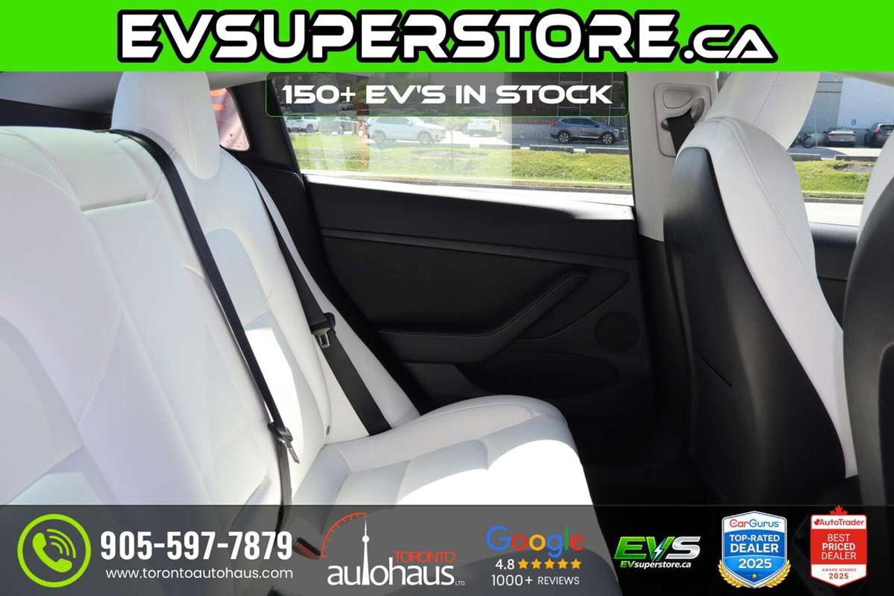 2023 Tesla Model 3 WHITE INT I OVER 150 EV'S I EVSUPERSTORE.CA Photo
