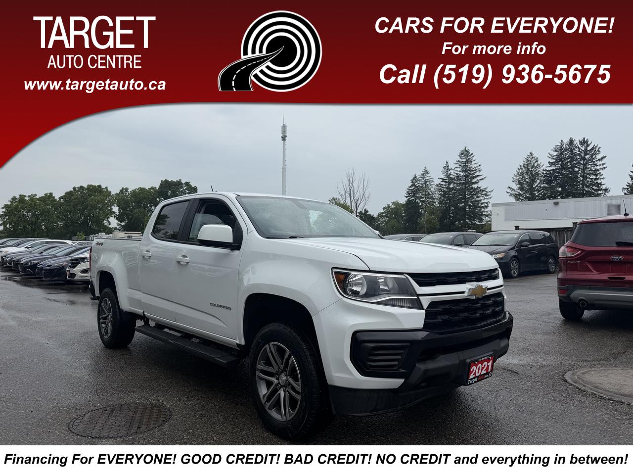 White 2021 Chevrolet Colorado Pickup Truck Four-Wheel Drive Automatic