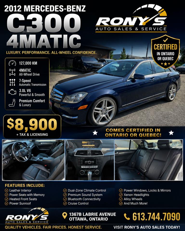 2012 Mercedes-Benz C-Class 4dr Sdn C 300 4MATIC - Photo #1