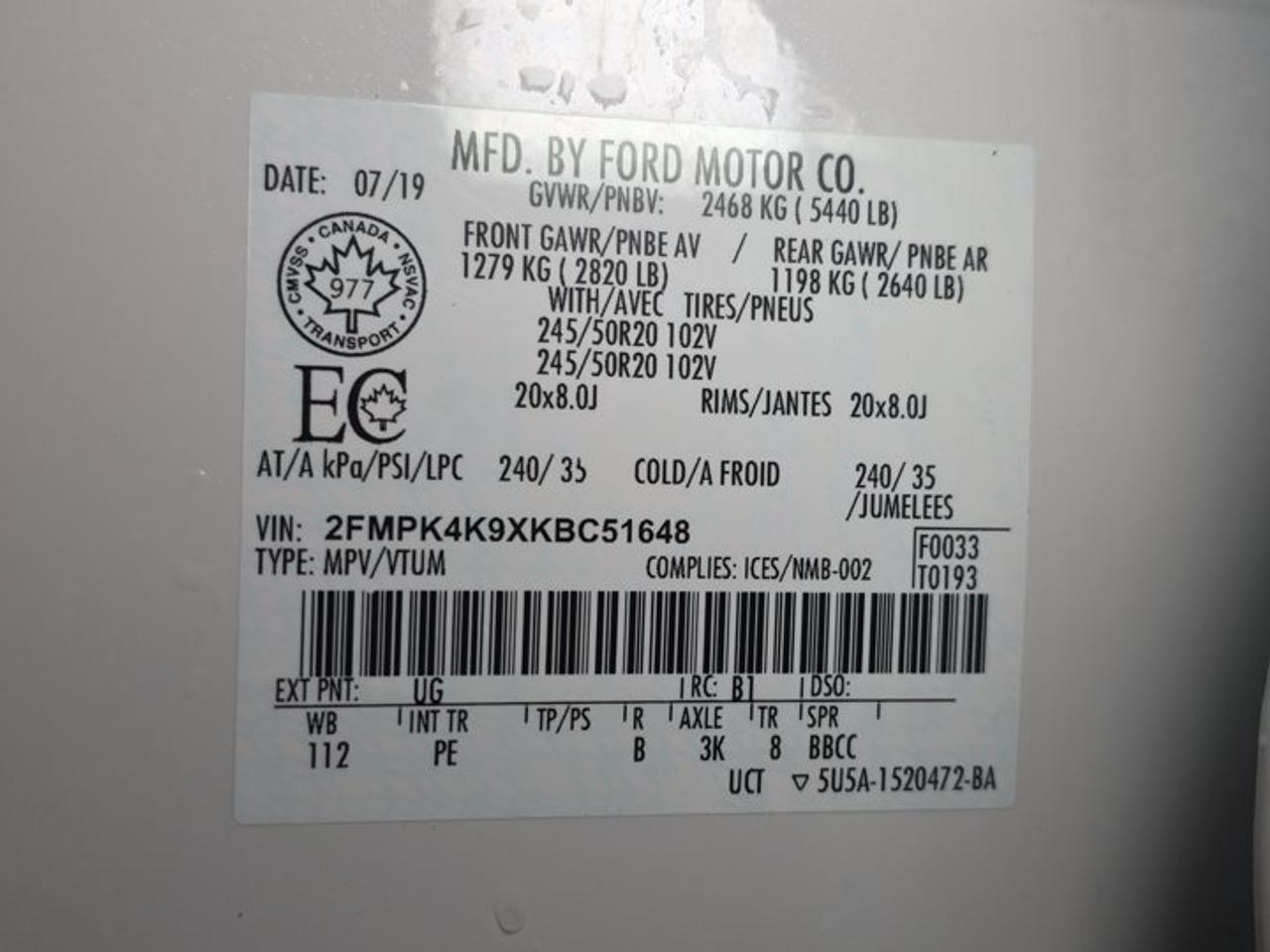 2019 Ford Edge Titanium Photo