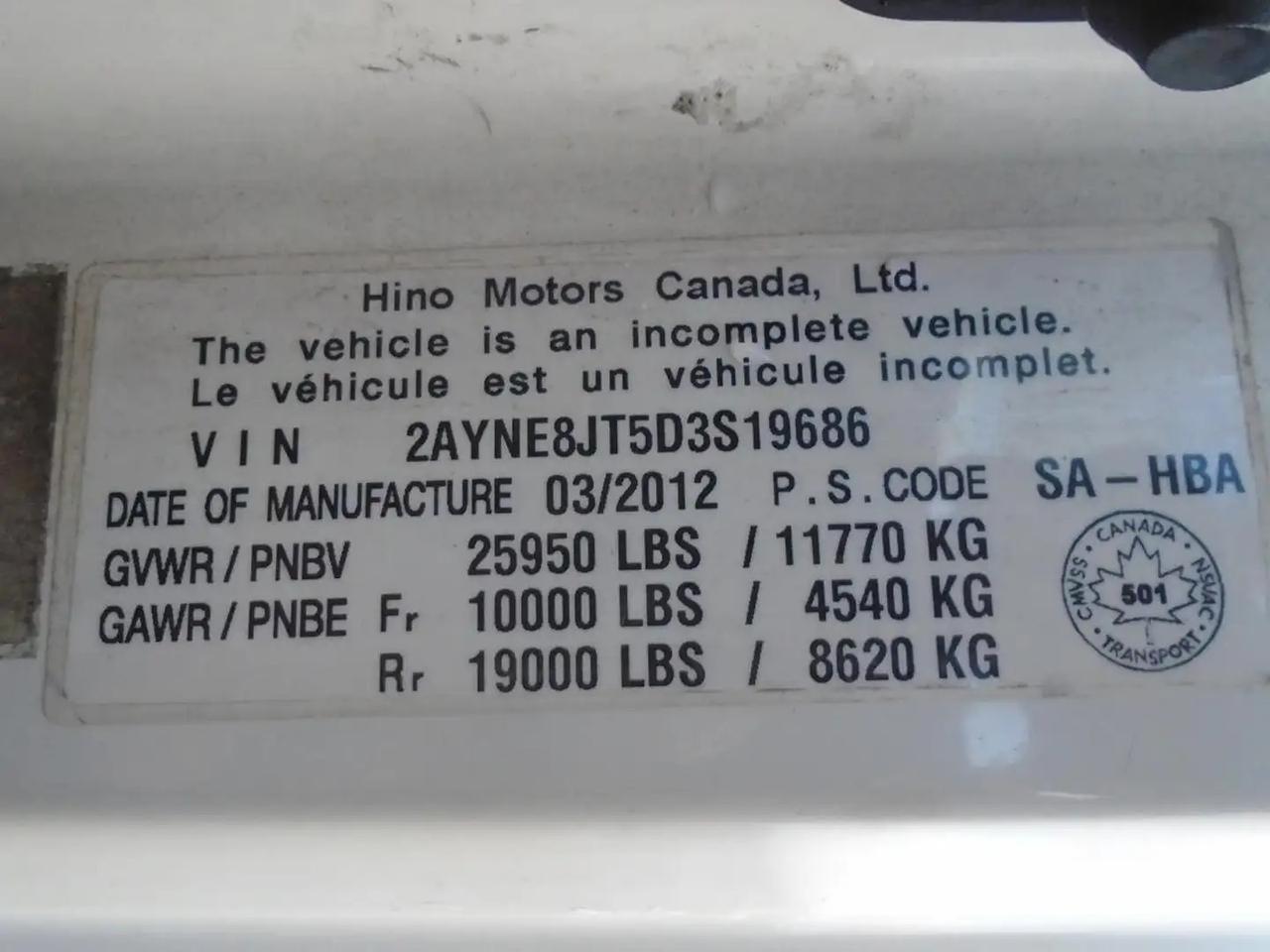 2013 Hino 268 Reefer Photo
