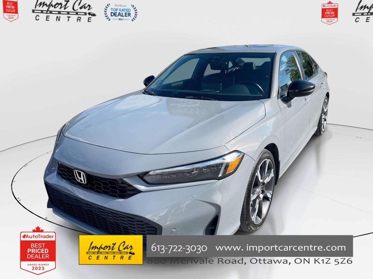 2025 Honda Civic Sport Touring HYBRID!!  LEATHER, BOSE SOUND, ROOF, NAVI, BLIS, BK. CAM, ALLOYS Photo