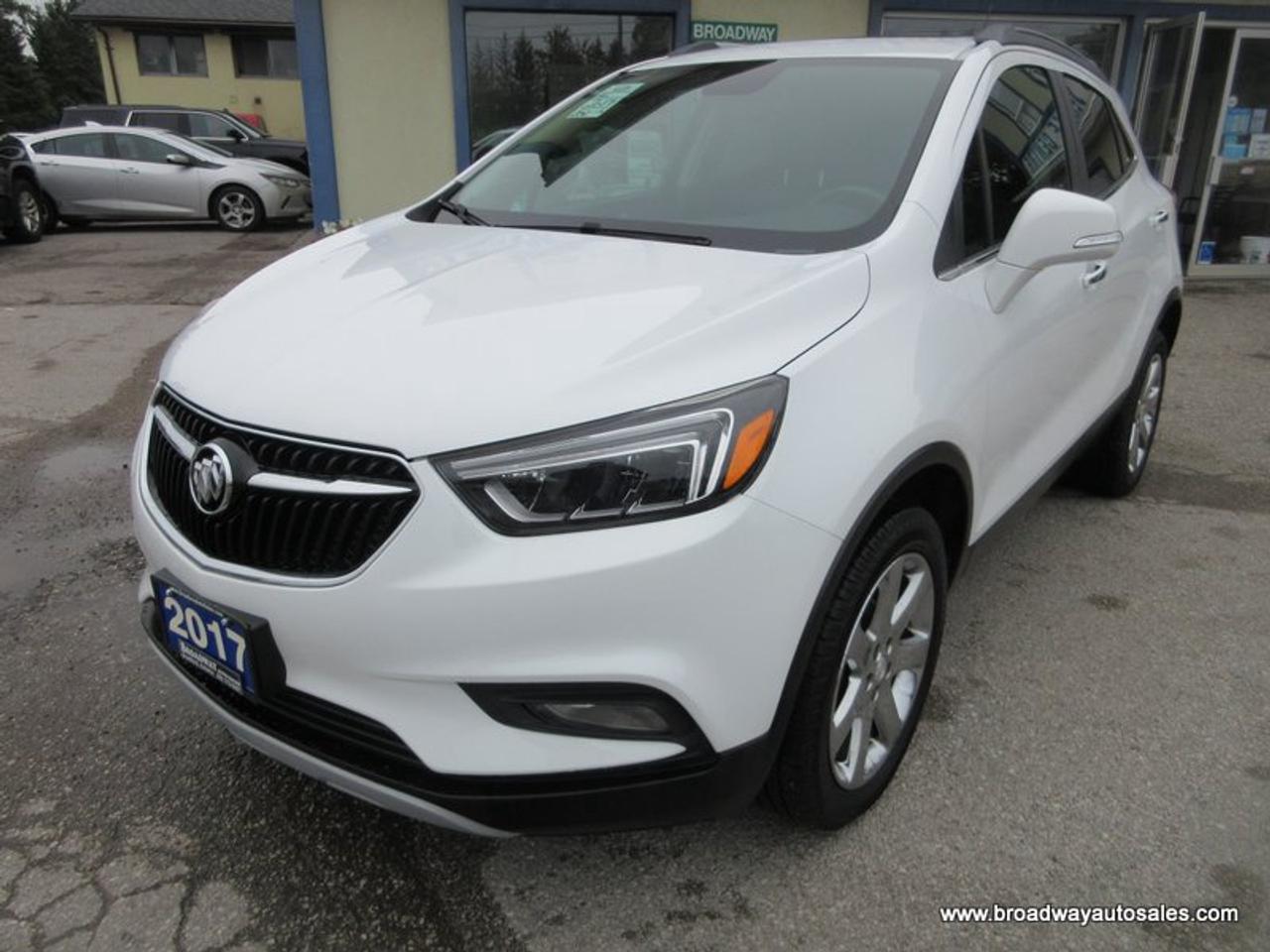 2017 Buick Encore ALL-WHEEL DRIVE ESSENCE-PACKAGE 5 PASSENGER 1.4L - TURBO.. NAVIGATION.. POWER SUNROOF.. LEATHER.. HEATED SEATS & WHEEL.. BACK-UP CAMERA..