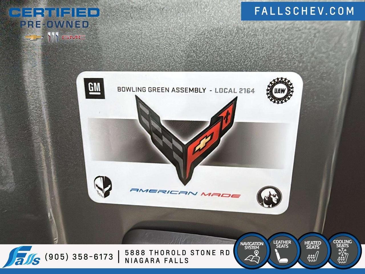 2022 Chevrolet Corvette Stingray C8-R,COUPE,3LT,LEATHER,NAV,VENTED SEATS Photo