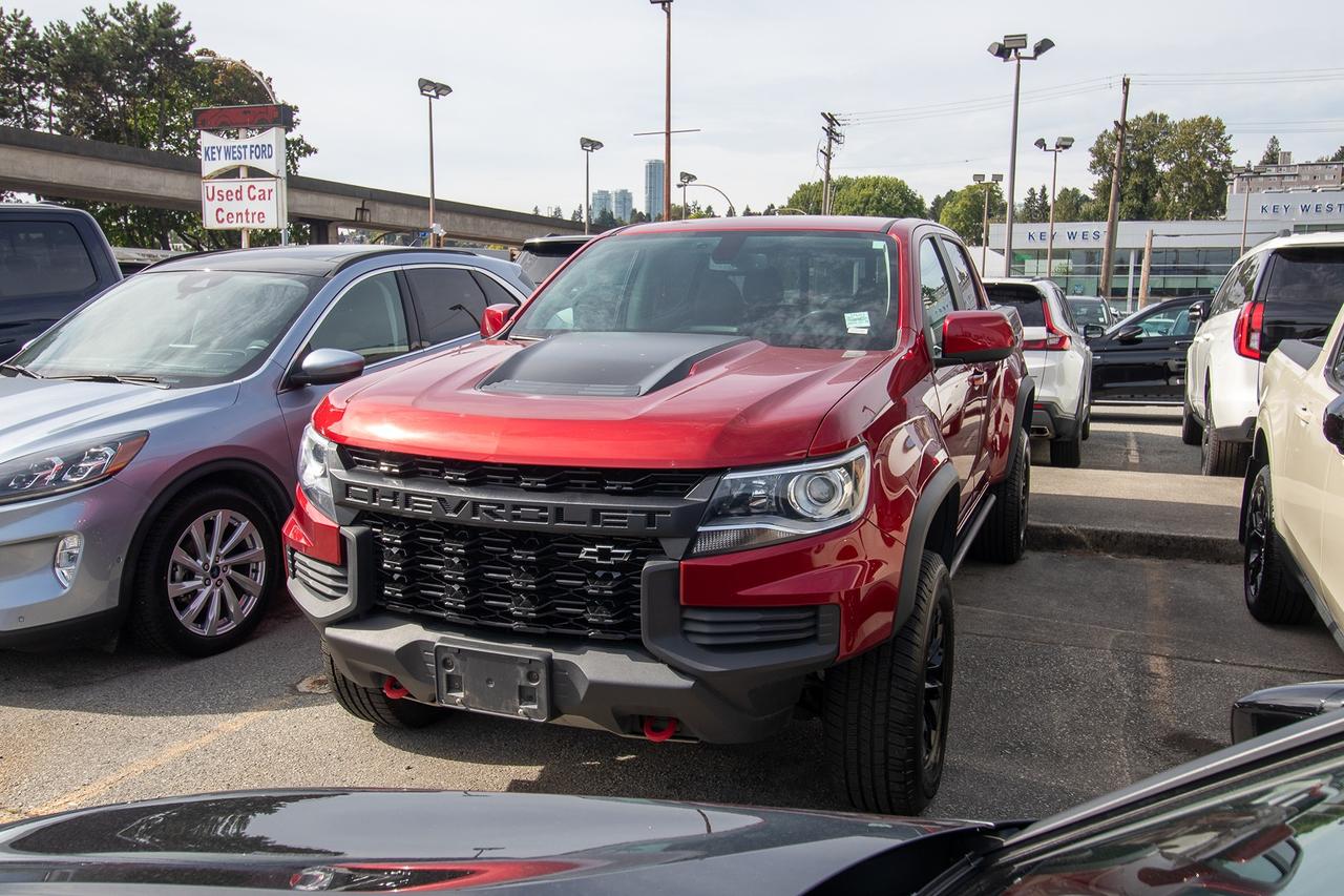 Red 2021 Chevrolet Colorado Pickup Truck Four-Wheel Drive Automatic