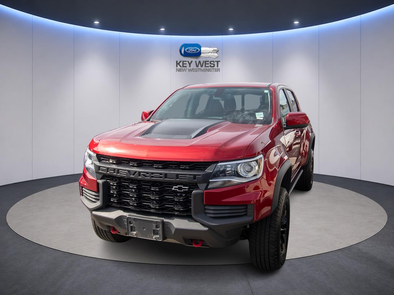 Red 2021 Chevrolet Colorado Pickup Truck Four-Wheel Drive Automatic