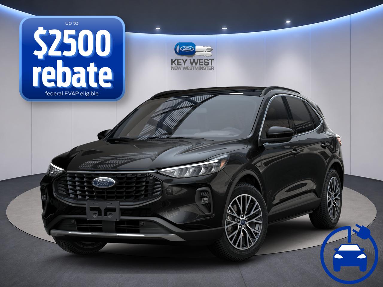Agate Black Metallic 2025 Ford Escape Hybrid Plug-in SUV / Crossover Front-Wheel Drive Continuously Variable Transmission
