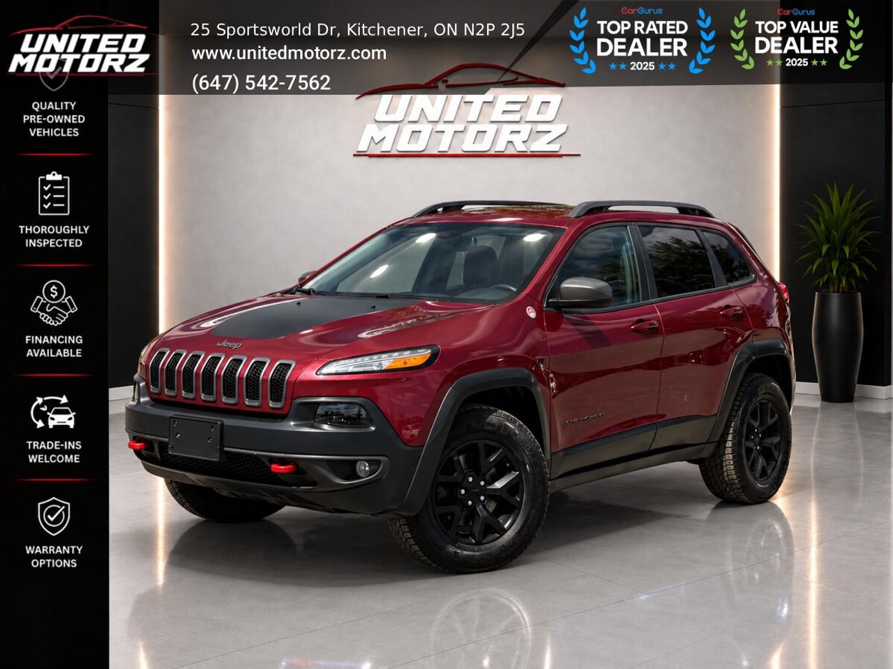 2016 Jeep Cherokee Trailhawk 4WD 3.2L 6cyl~CERTIFIED~ Photo