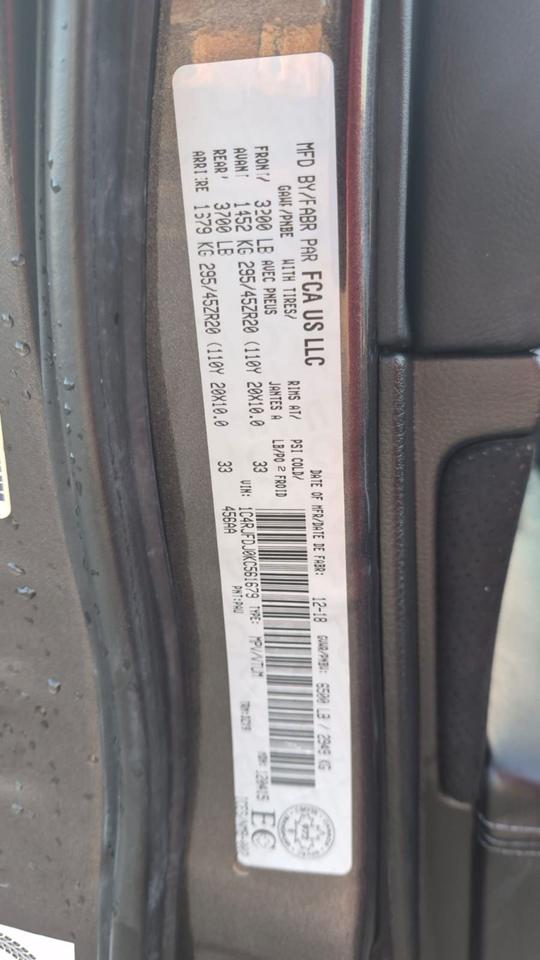 2019 Jeep Grand Cherokee SRT, ONLY 113KMS, 6.4 V8, LOADED, CERTIFIED Photo