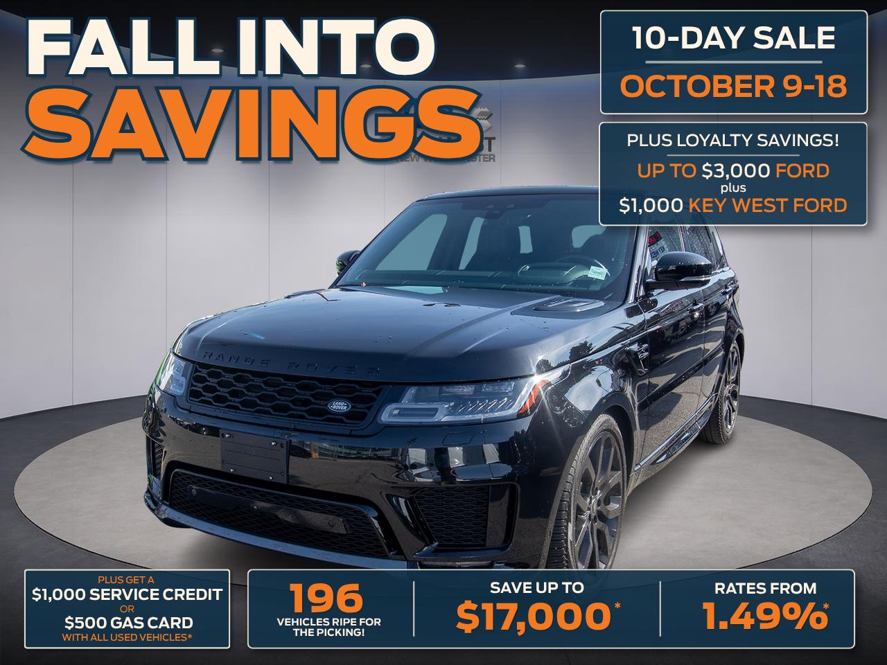 Black 2021 Land Rover Range Rover Sport SUV / Crossover All-Wheel Drive Automatic