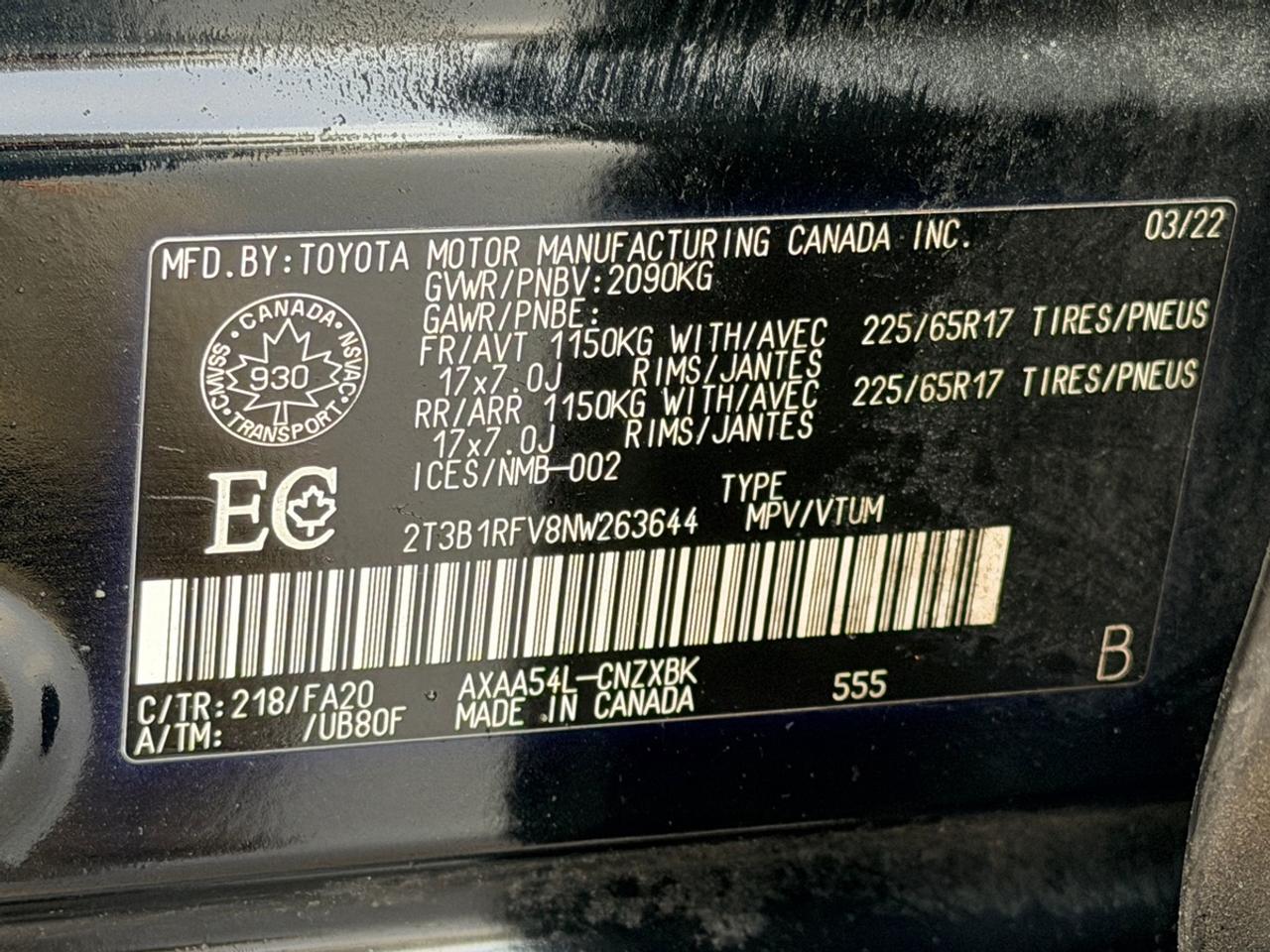 2022 Toyota RAV4 LE Photo