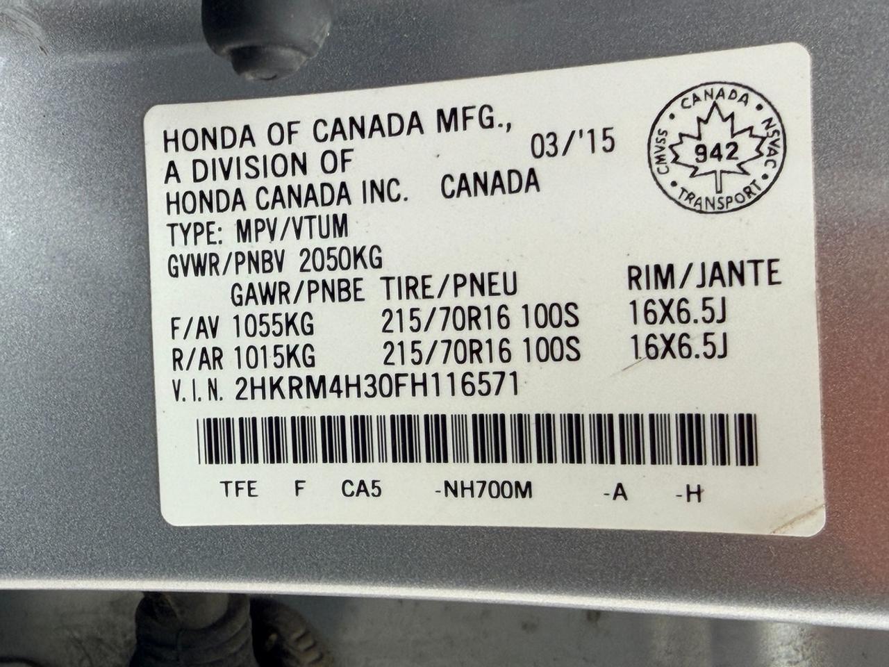 2015 Honda CR-V LX Photo