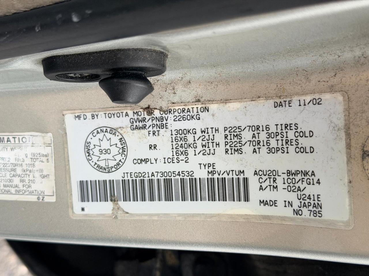 2003 Toyota Highlander BASE Photo