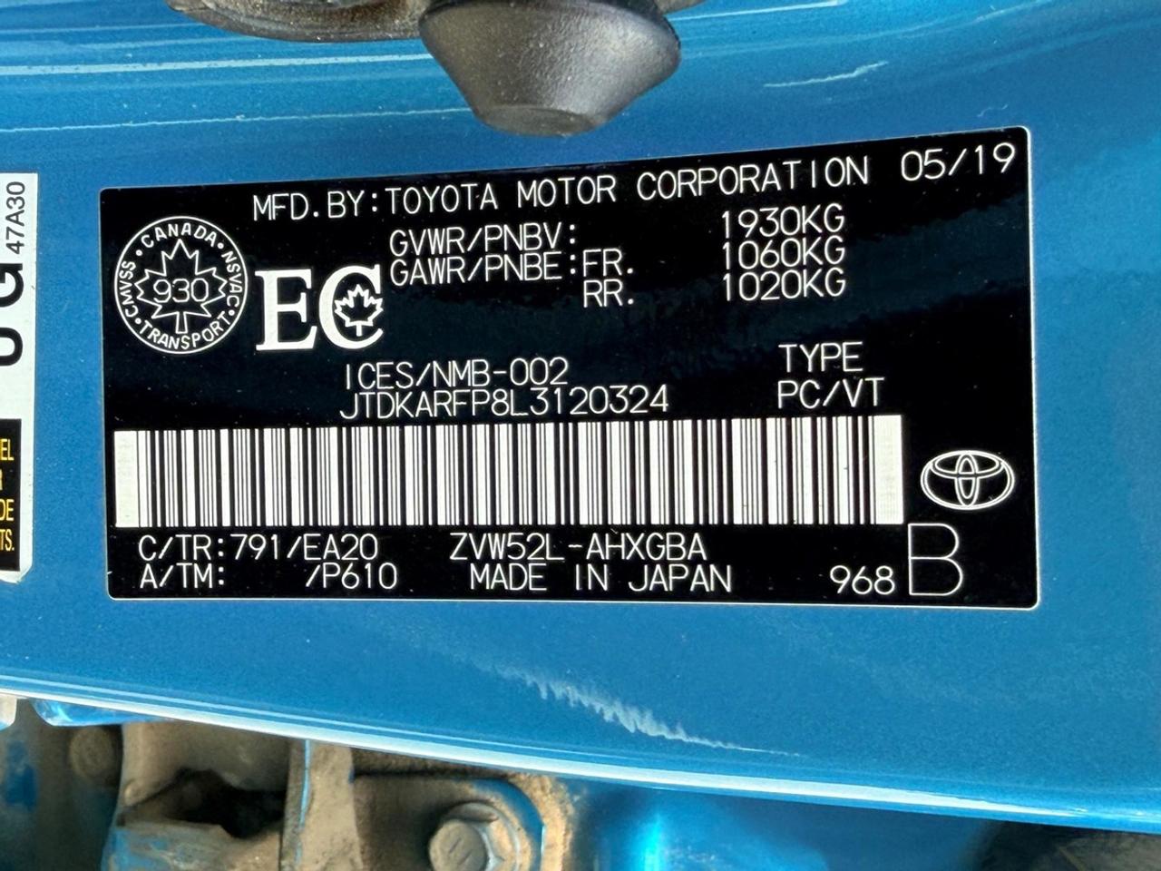 2020 Toyota Prius Prime Upgrade Photo
