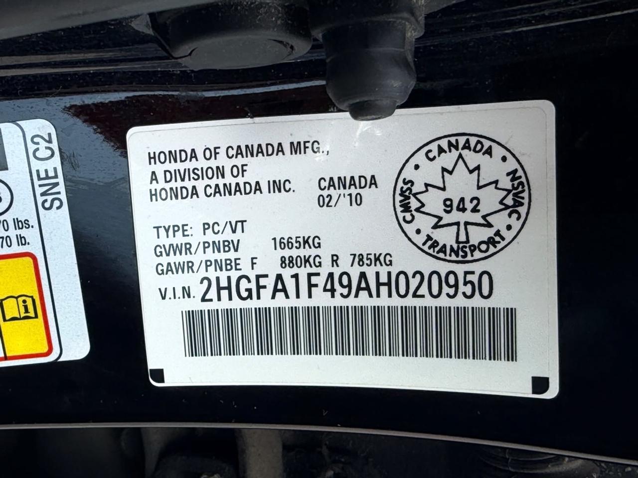 2010 Honda Civic DX-G Photo