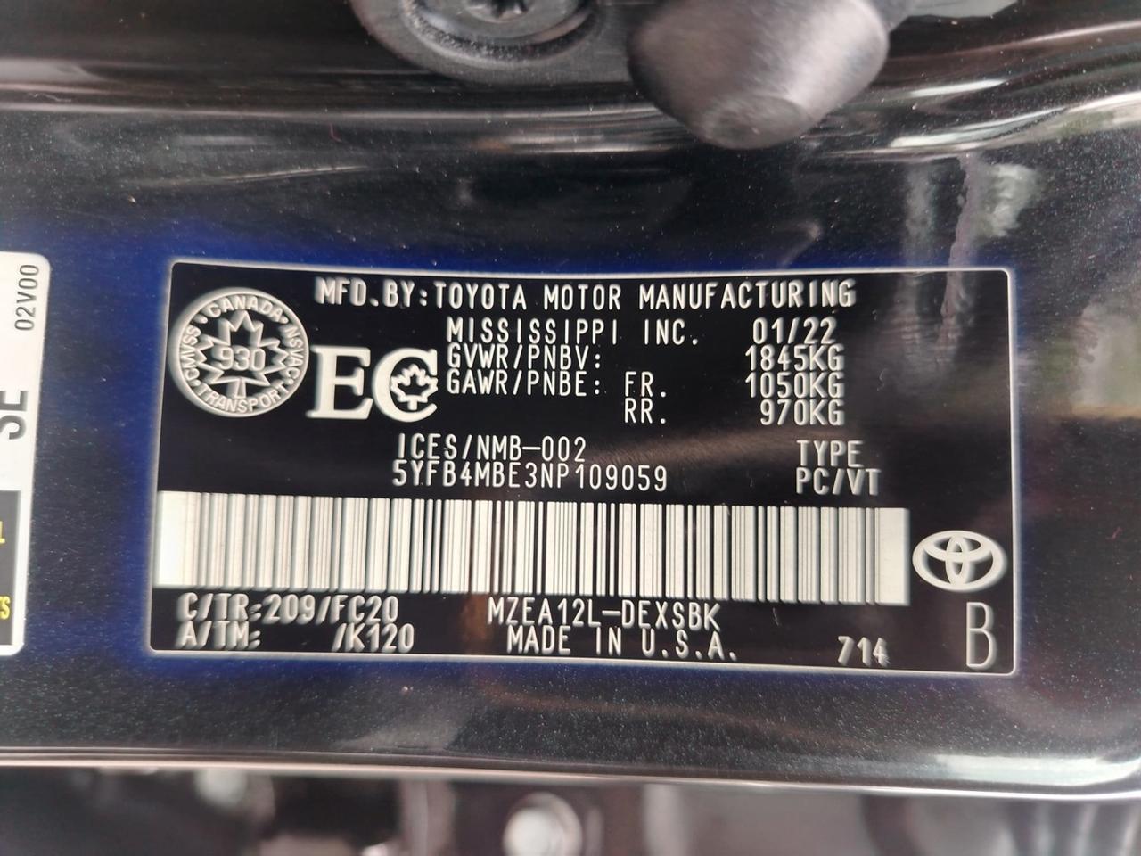 2022 Toyota Corolla SE Photo