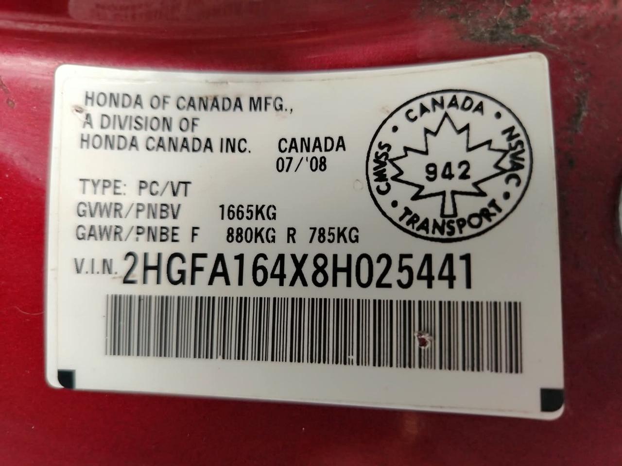 2008 Honda Civic DX Photo