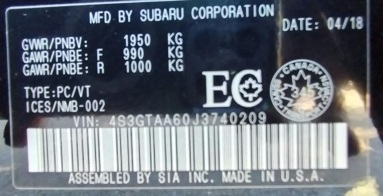 2018 Subaru Impreza Premium Photo