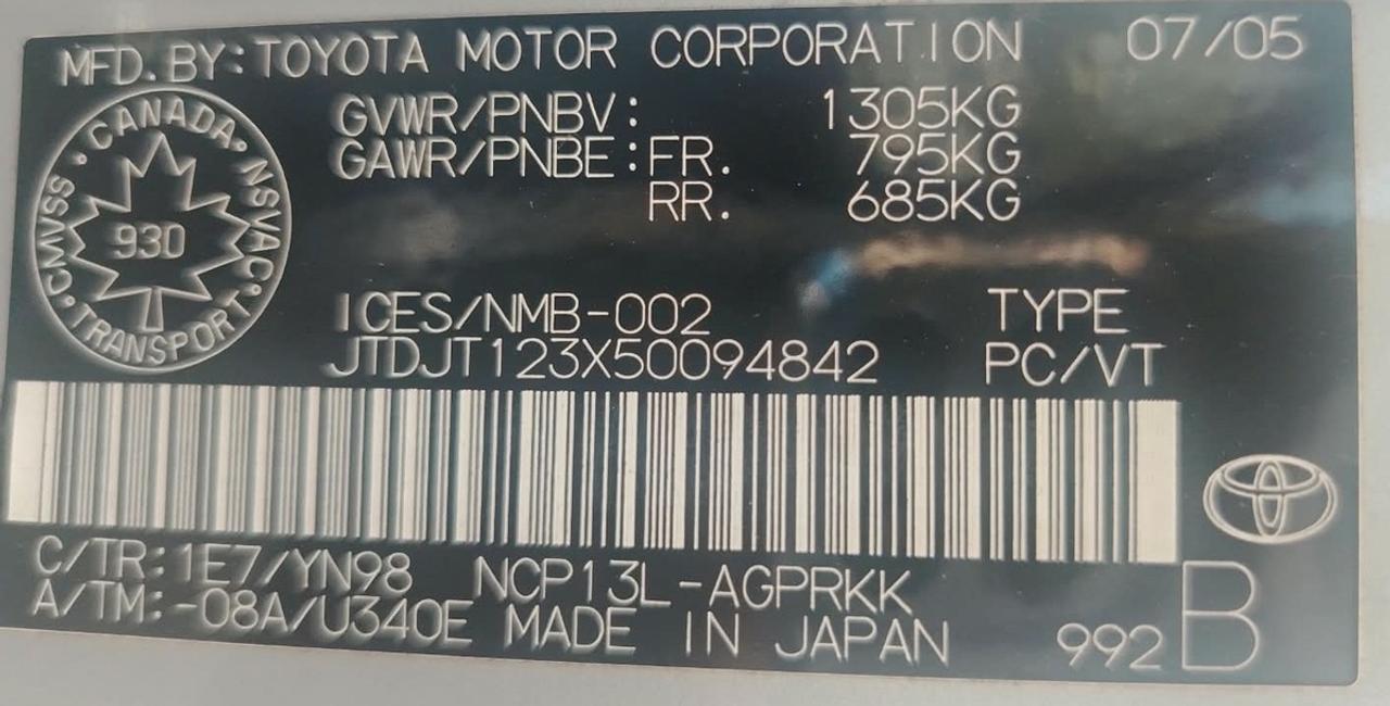 2005 Toyota Echo Base Photo