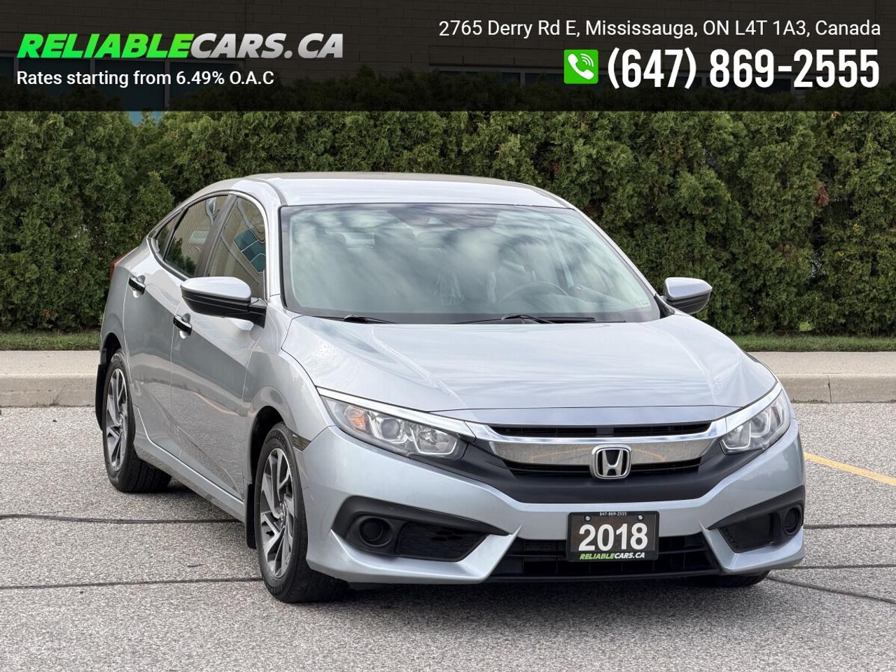 2018 Honda Civic SE | No-Accident | Honda Sensing | Alloy Rims | Lo Photo