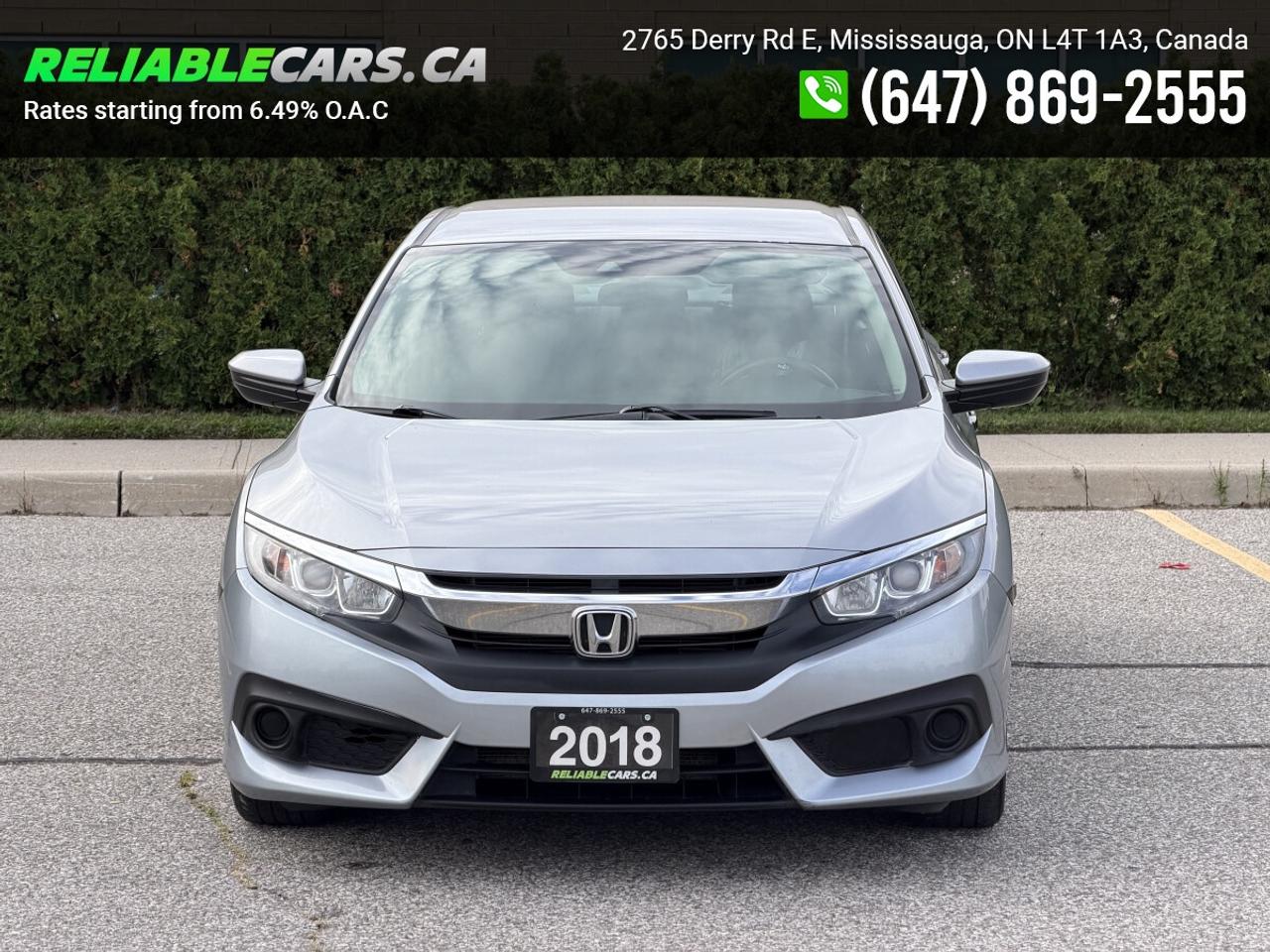 2018 Honda Civic SE | No-Accident | Honda Sensing | Alloy Rims | Lo Photo