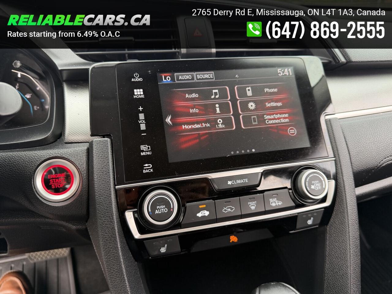 2018 Honda Civic SE | No-Accident | Honda Sensing | Alloy Rims | Lo Photo