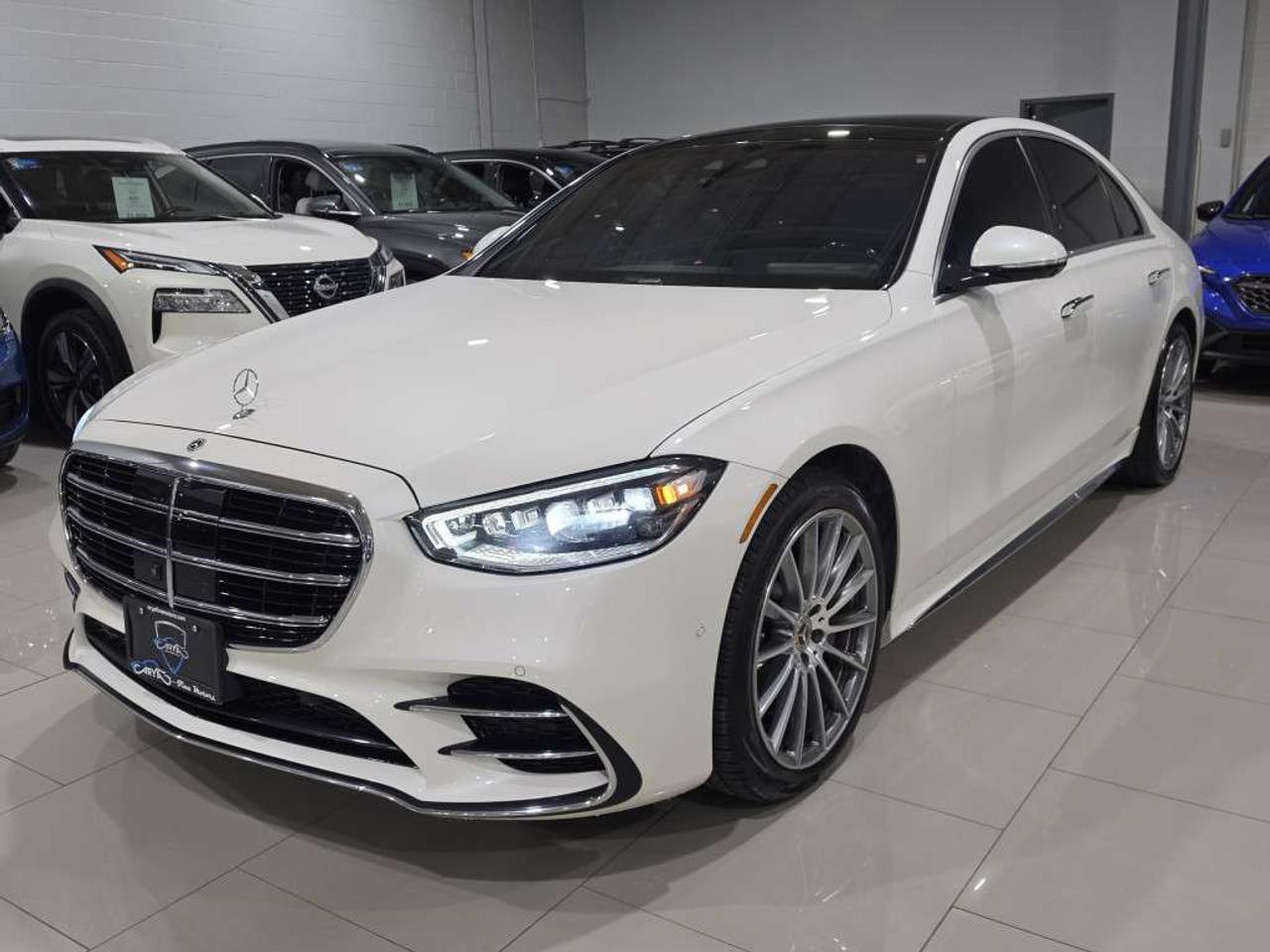 2021 Mercedes-Benz S-Class S 500 4MATIC AMG PKG MHEV Rear-Axle Steering NO ACCIDENT LOW KM CARBON FIBER TRIM DIAMOND STICH LEATHER INTERIOR Photo3