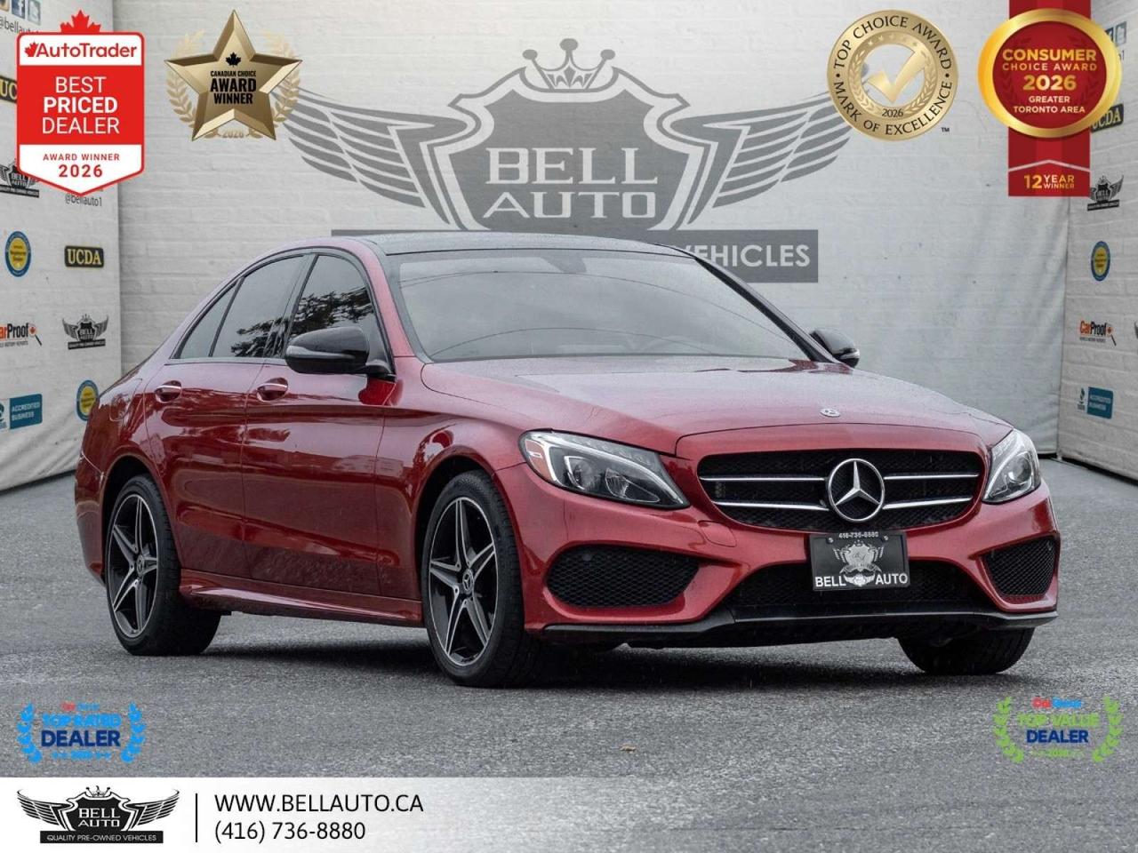 2018 Mercedes-Benz C-Class C300   AMGPKG   NIGHTPKG   PRMPKG   NAVI   B.CAM   PANO   NOACCIDENT Photo0