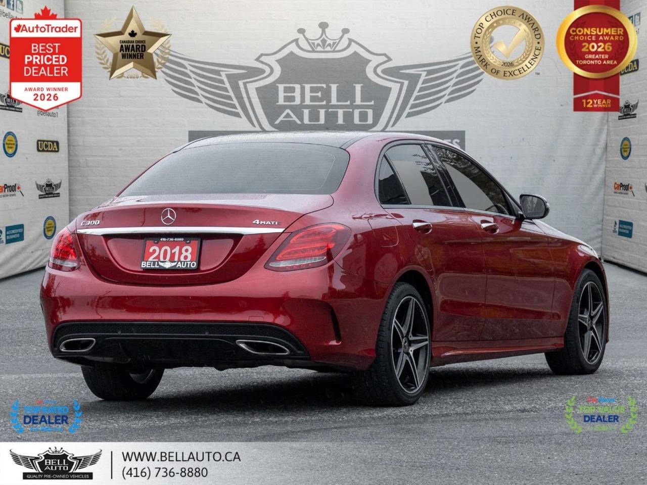 2018 Mercedes-Benz C-Class C300   AMGPKG   NIGHTPKG   PRMPKG   NAVI   B.CAM   PANO   NOACCIDENT Photo