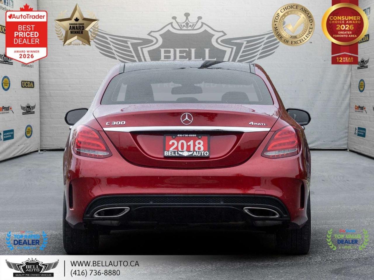 2018 Mercedes-Benz C-Class C300   AMGPKG   NIGHTPKG   PRMPKG   NAVI   B.CAM   PANO   NOACCIDENT Photo