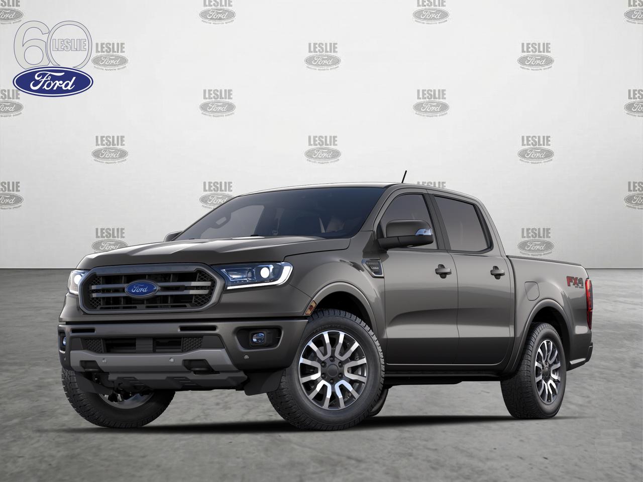Gray (Carbonized Grey) 2021 Ford Ranger Pickup Truck Four-Wheel Drive Automatic