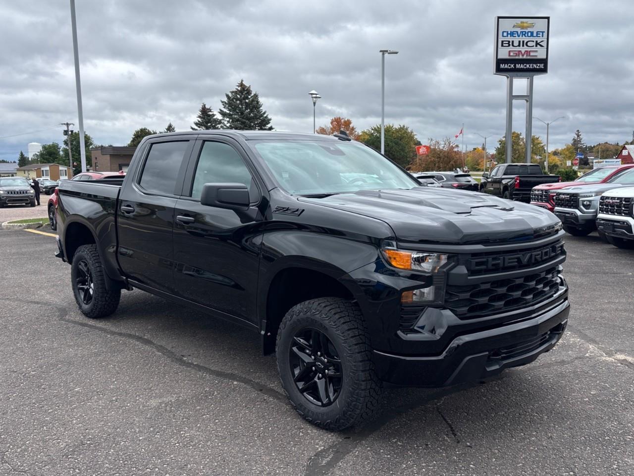 2026 Chevrolet Silverado 1500 Custom Trail Boss New 2026 Gas Powered V8 6 Passenger Crew Cab 4X4 Truck with a 2 Factory Installed Lift, Push Button Start with Remote Vehicle Start and a 7 Diagonal Touchscreen Radio with Wireless Apple CarPlay and W Photo1