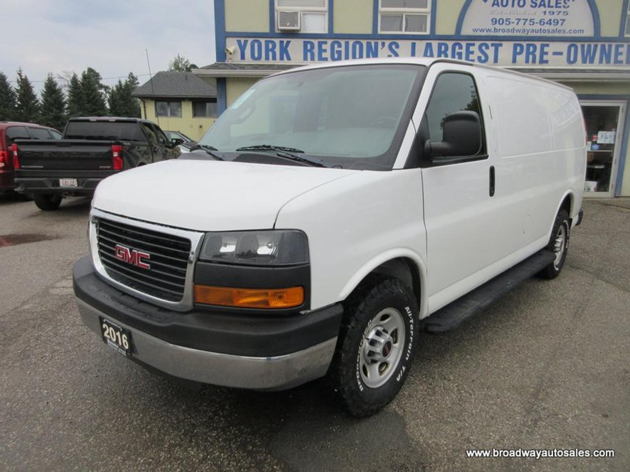 2016 GMC Savana 3/4 TON CARGO-MOVING 2 PASSENGER 4.8L - V8.. SHORTY.. BARN-DOOR-ENTRANCES.. AIR-CONDITIONING.. TOW SUPPORT..