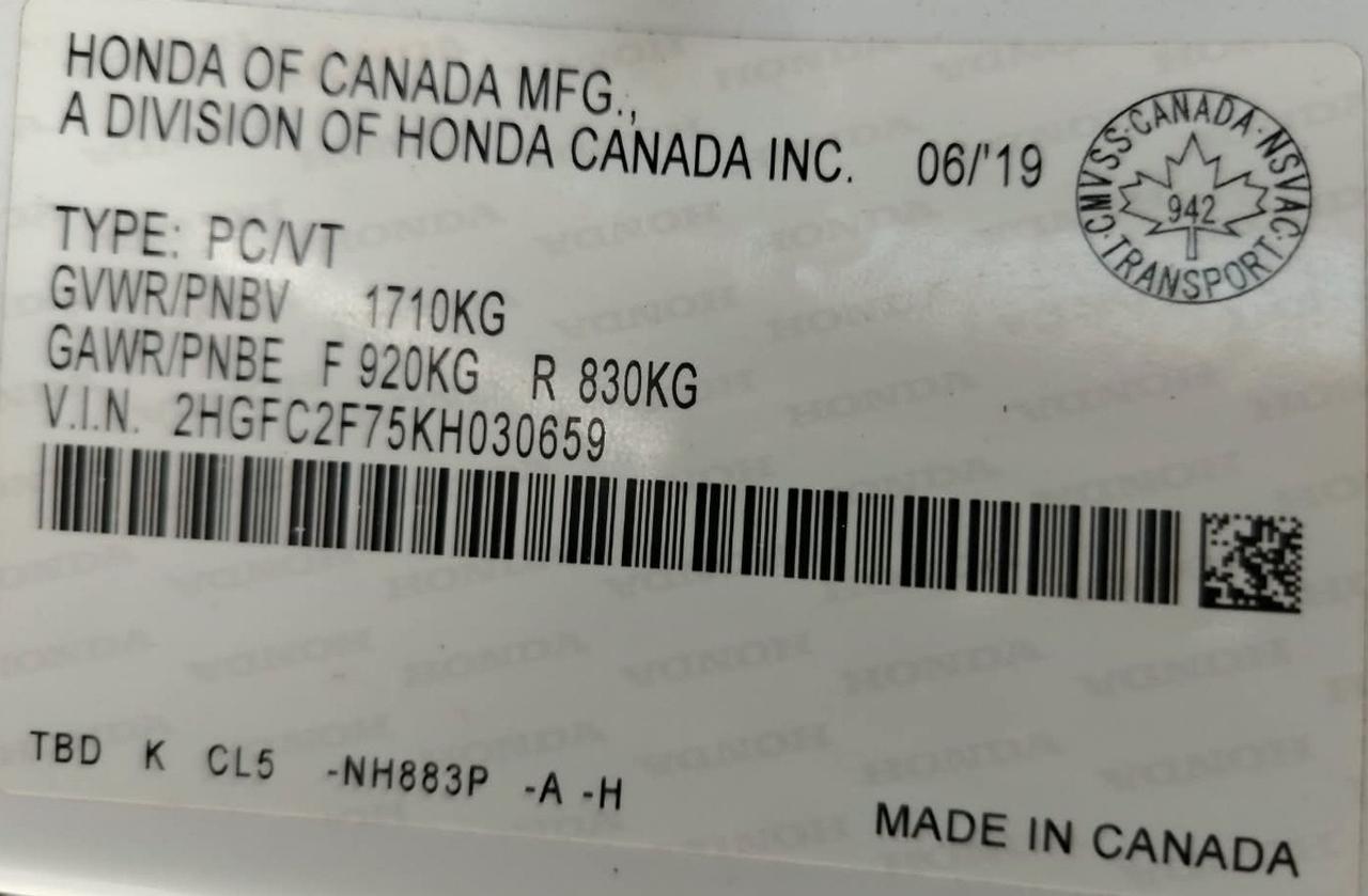 2019 Honda Civic EX Photo