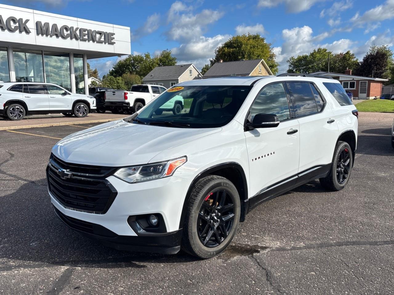 2018 Chevrolet Traverse Premier Used 7 Passenger V6 AWD SUV with Heated and Ventilated Front Seats, Heated Steering Wheel, Power Sunroof and a Colour Touchscreen Radio with Navigation and Apple CarPlay, Android Auto Photo
