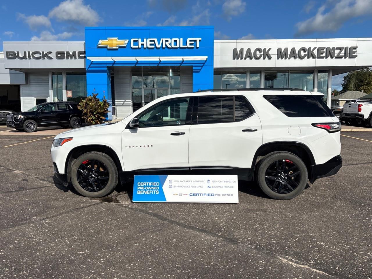 2018 Chevrolet Traverse Premier Used 7 Passenger V6 AWD SUV with Heated and Ventilated Front Seats, Heated Steering Wheel, Power Sunroof and a Colour Touchscreen Radio with Navigation and Apple CarPlay, Android Auto Photo