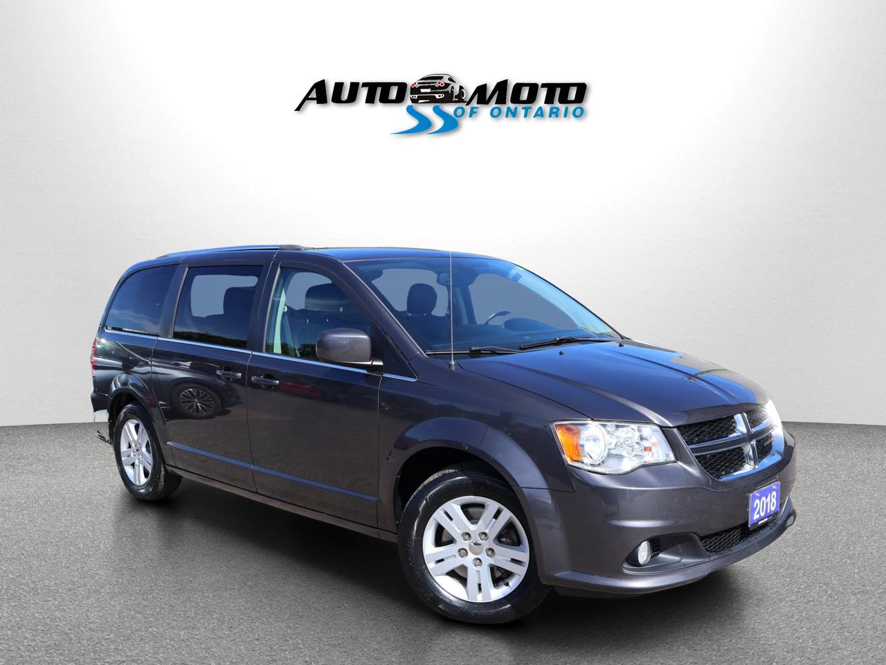 2018 Dodge Grand Caravan V6 CREW PLUS CERTIFIED *ACCIDENT FREE*1 OWNER*CHRYSLE CAMERA NAV BLUETOOTH LEATHER HEATED SEATS CRUISE ALLOYS R MAINTAIN* - Photo #1