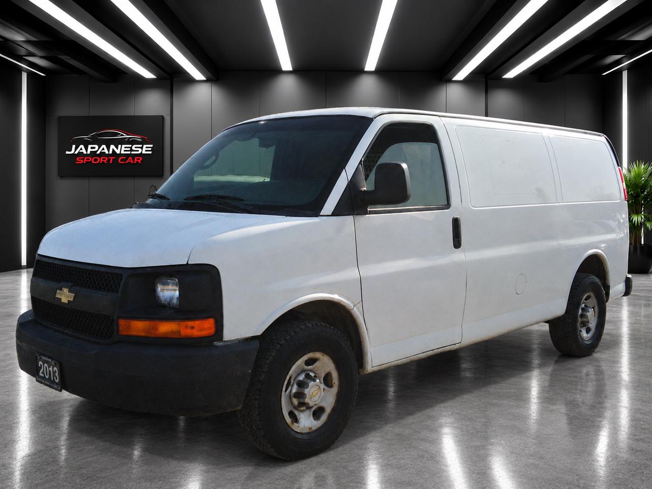 White 2013 Chevrolet Express Cargo Van Rear-Wheel Drive Automatic