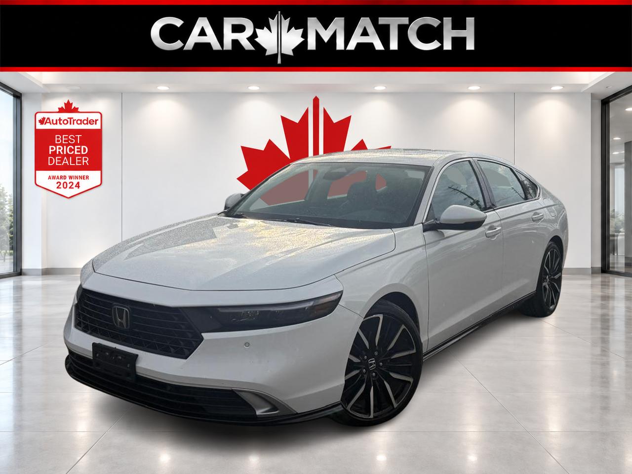 White 2025 Honda Accord Hybrid Sedan Front-Wheel Drive Continuously Variable Transmission